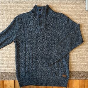 Buffalo David Bitton Textured Turtleneck Sweater in Dark Blue